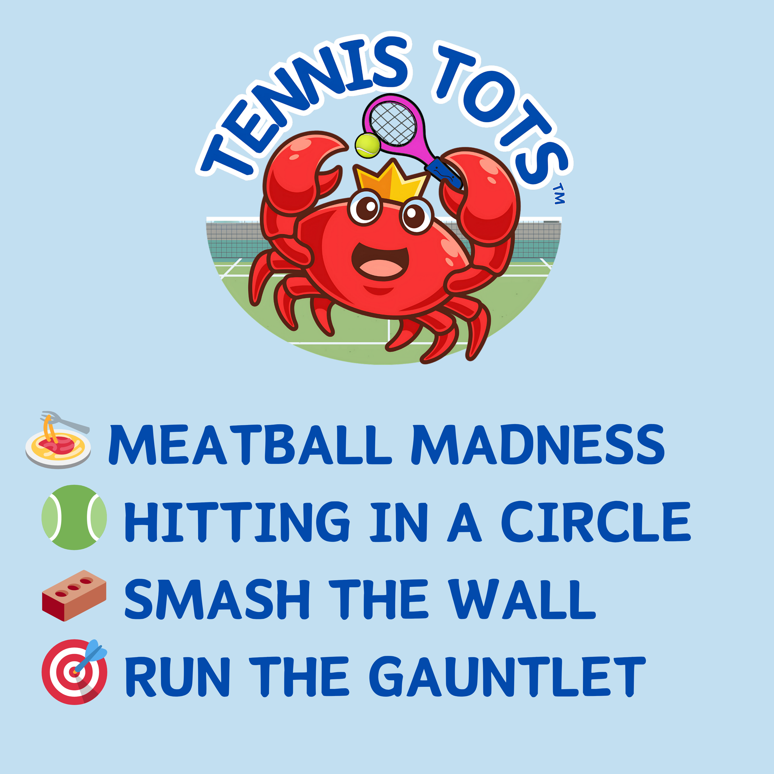 Tennis Tots, Week 1, Term 4 👶🦀