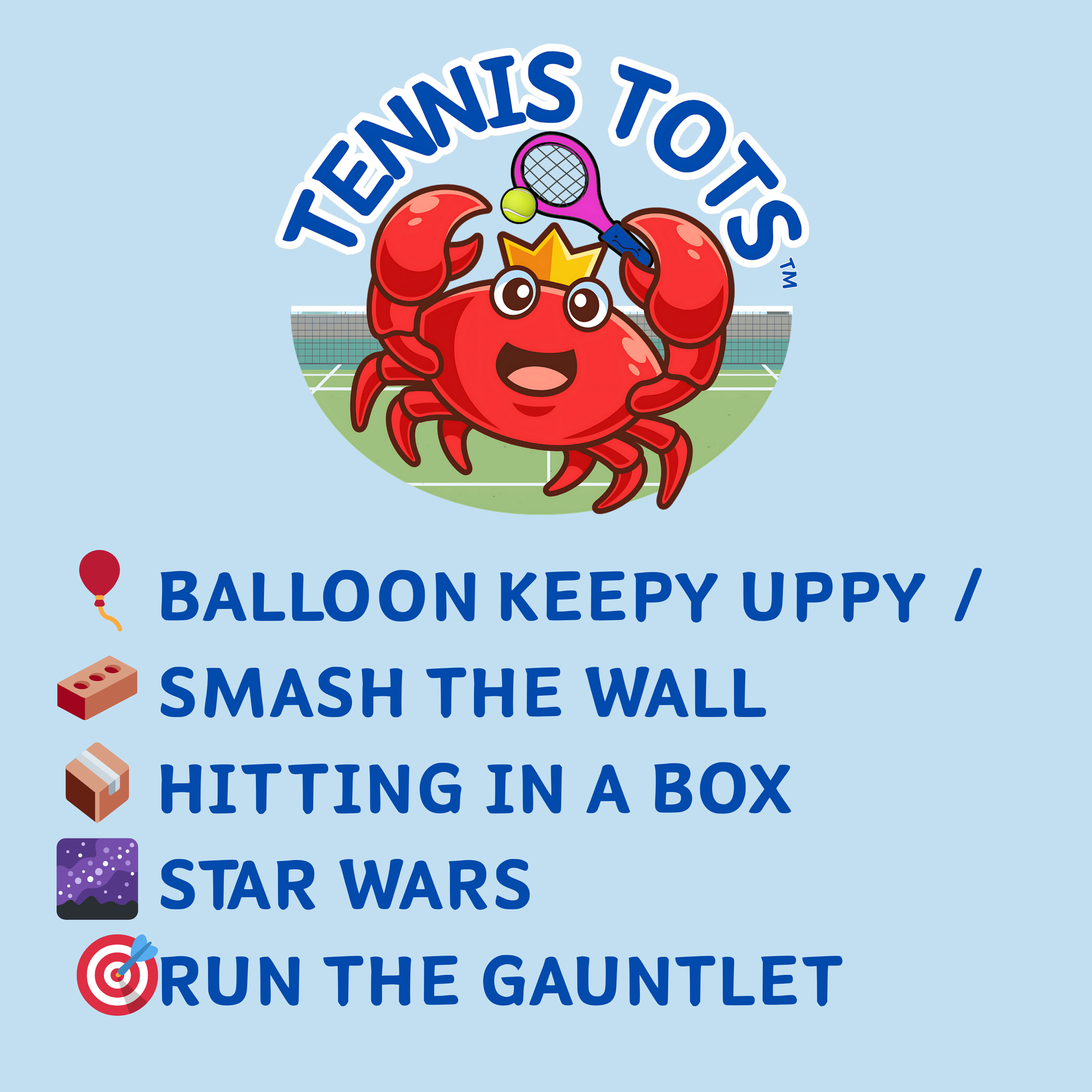 Tennis Tots, Week 2, Term 5 🦀👶