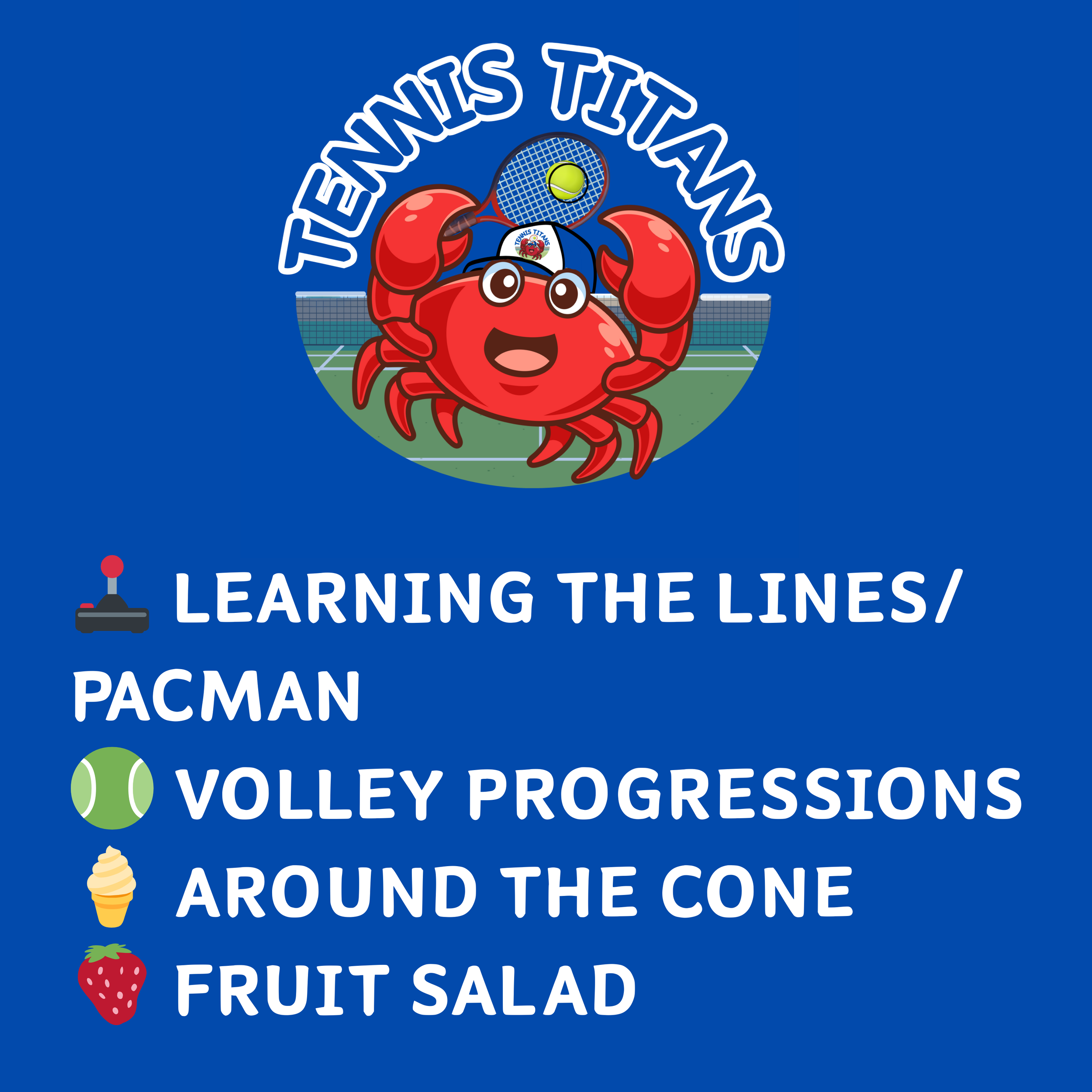 TENNIS TITANS - WEEK 3, TERM 4, LESSON PLAN 🦀🔱
