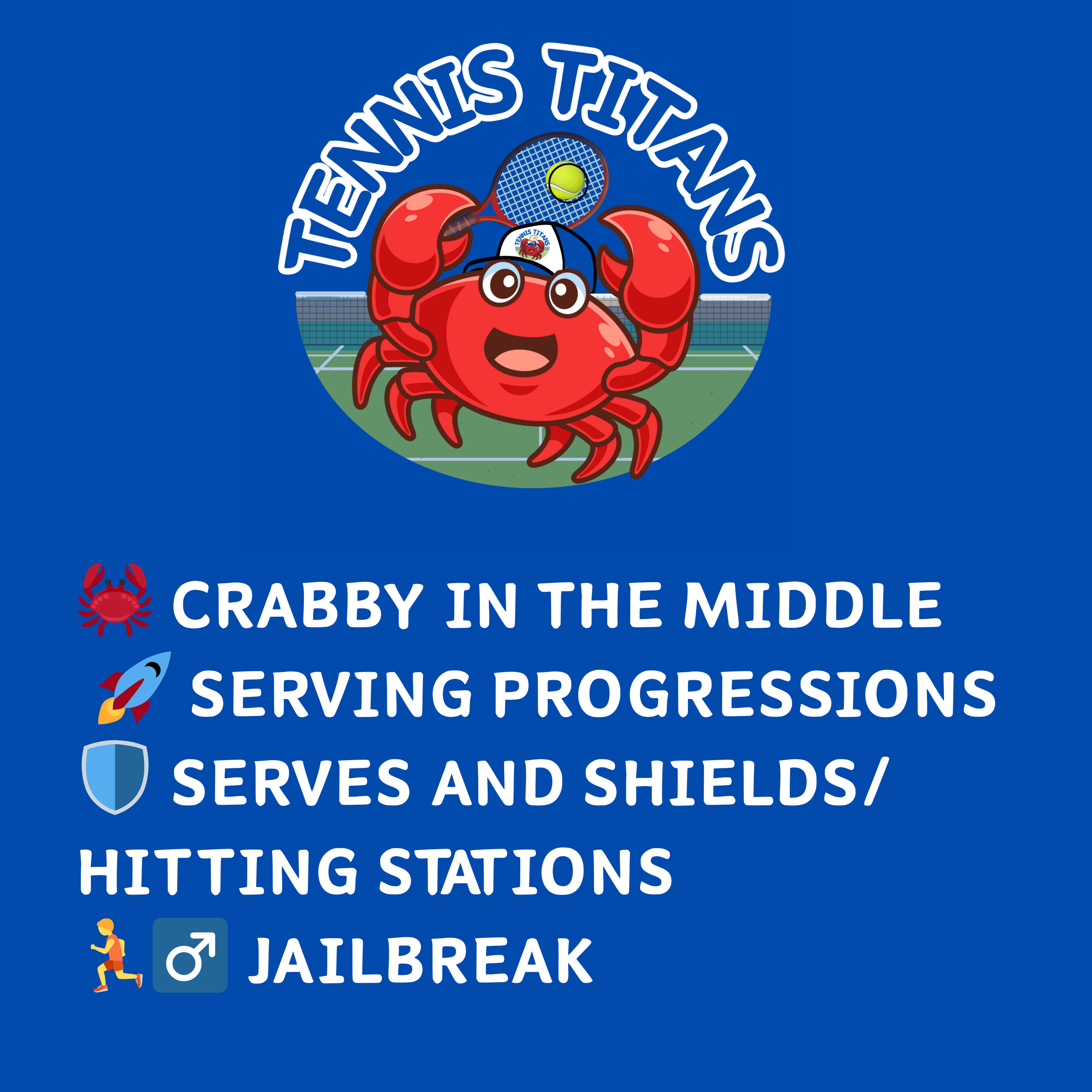 WEEK 7, TERM 6 – TENNIS TITANS LESSON PLAN 🦀🔱 FLOATING WEEK