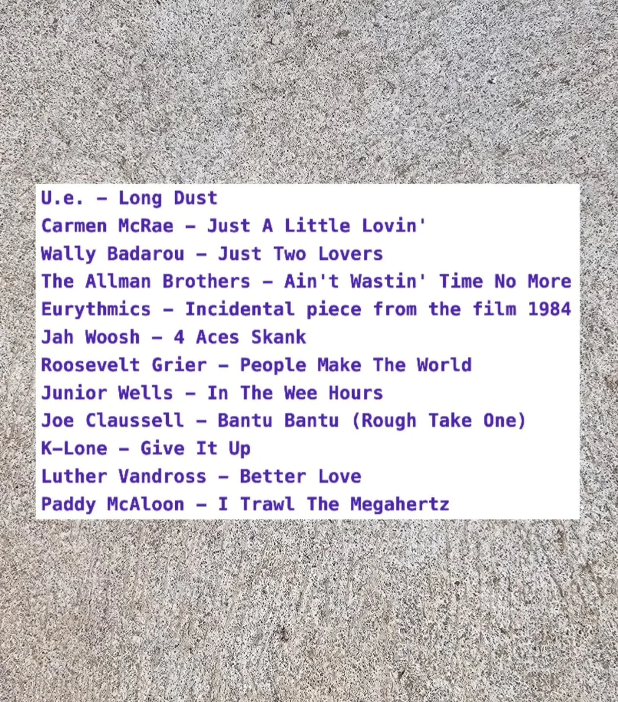 Latest @__mouthfull__ show
Here is how it sounded
Thanks for listening
