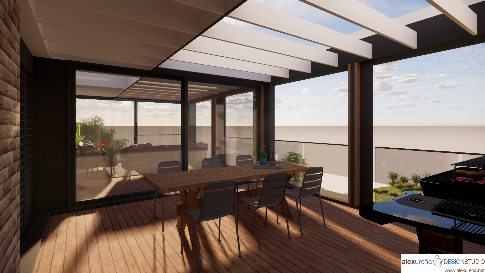 Coledale duplex house veranda area