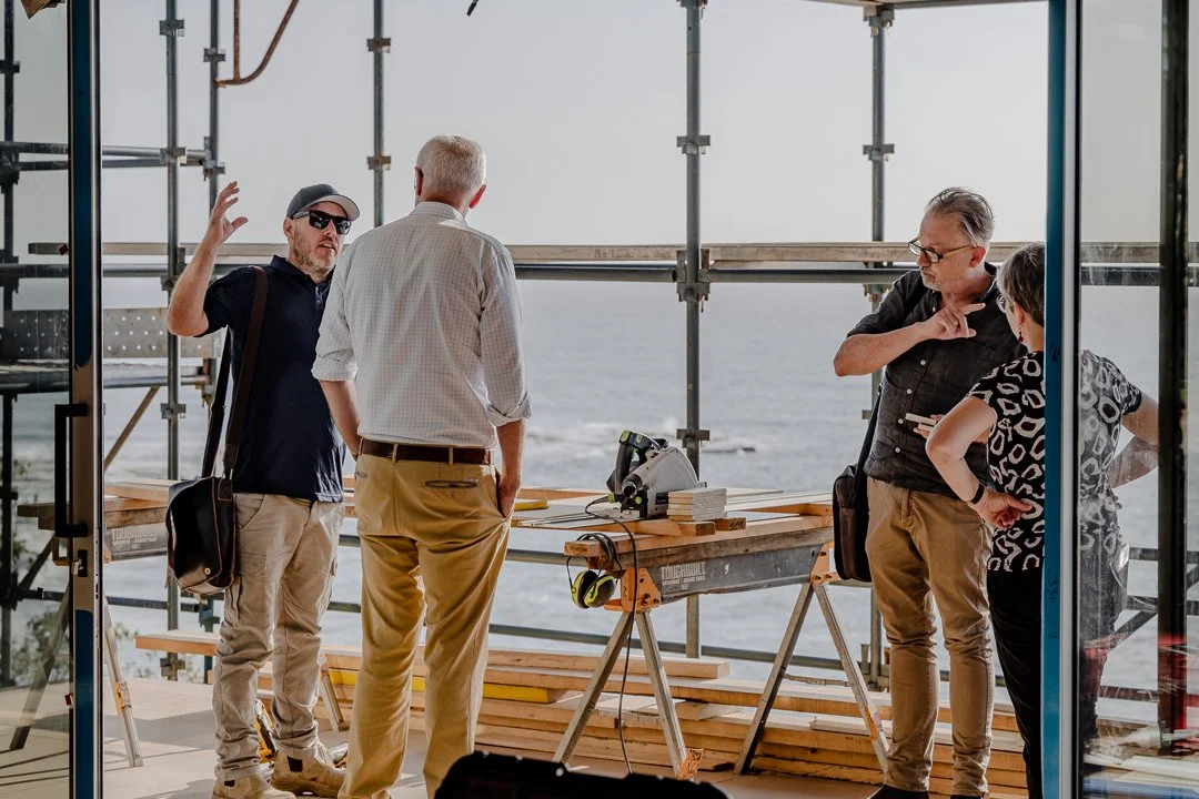 keiron moore , managing director of cks projects with architect michael and their clients