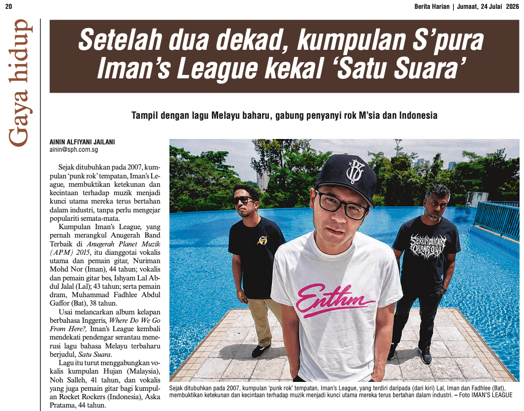 Setelah dua dekad, kumpulan S’pura Iman’s League kekal ‘Satu Suara’