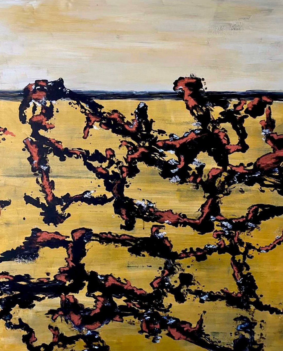 'Transcend' abstract painting in the Dandenong Ranges, Vic