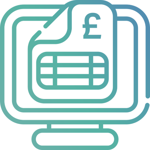 A stylized depiction of a book with a gradient background, primarily in shades of blue and green.