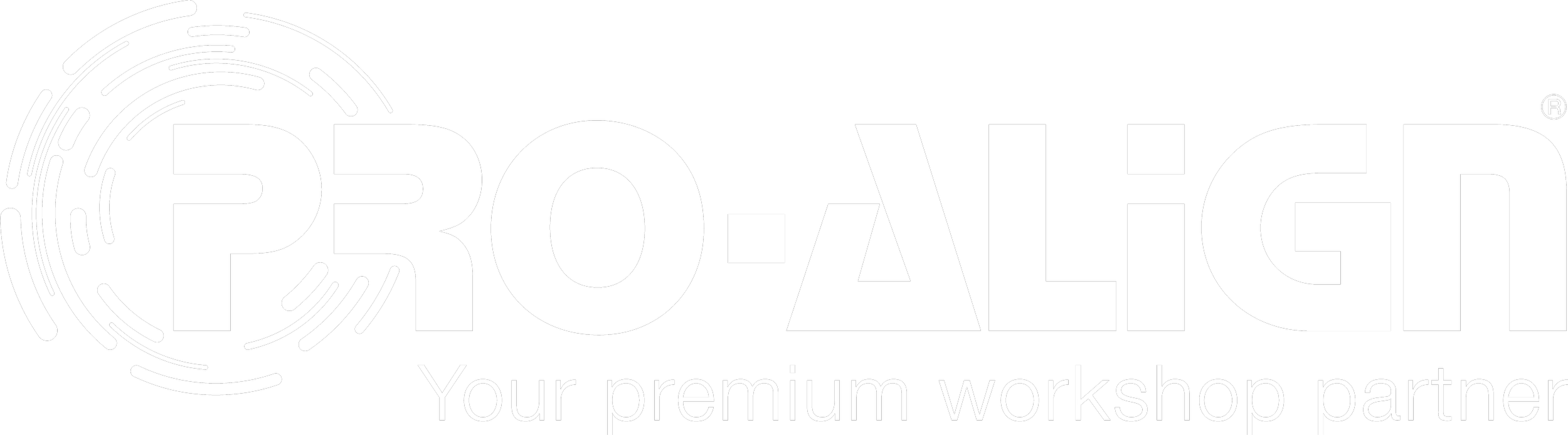 Pro-align Logo All White Transparent Background .png