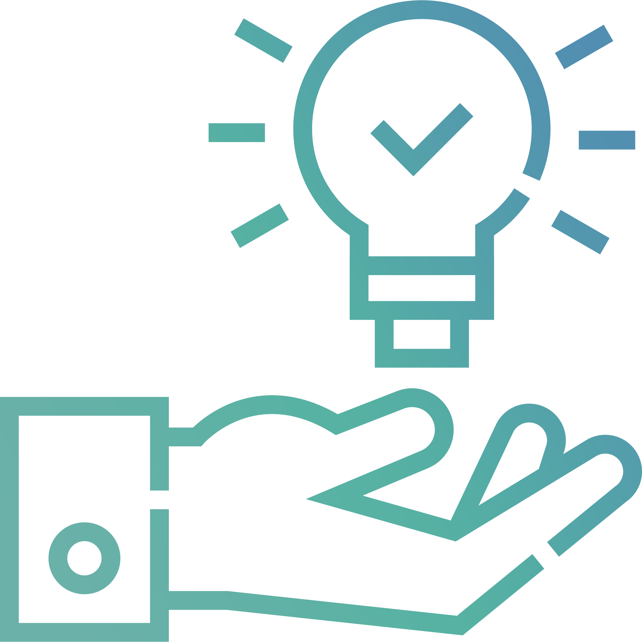 An image of a hand holding a lightbulb - representing great new ideas from Motornomic for garages and bodyshops