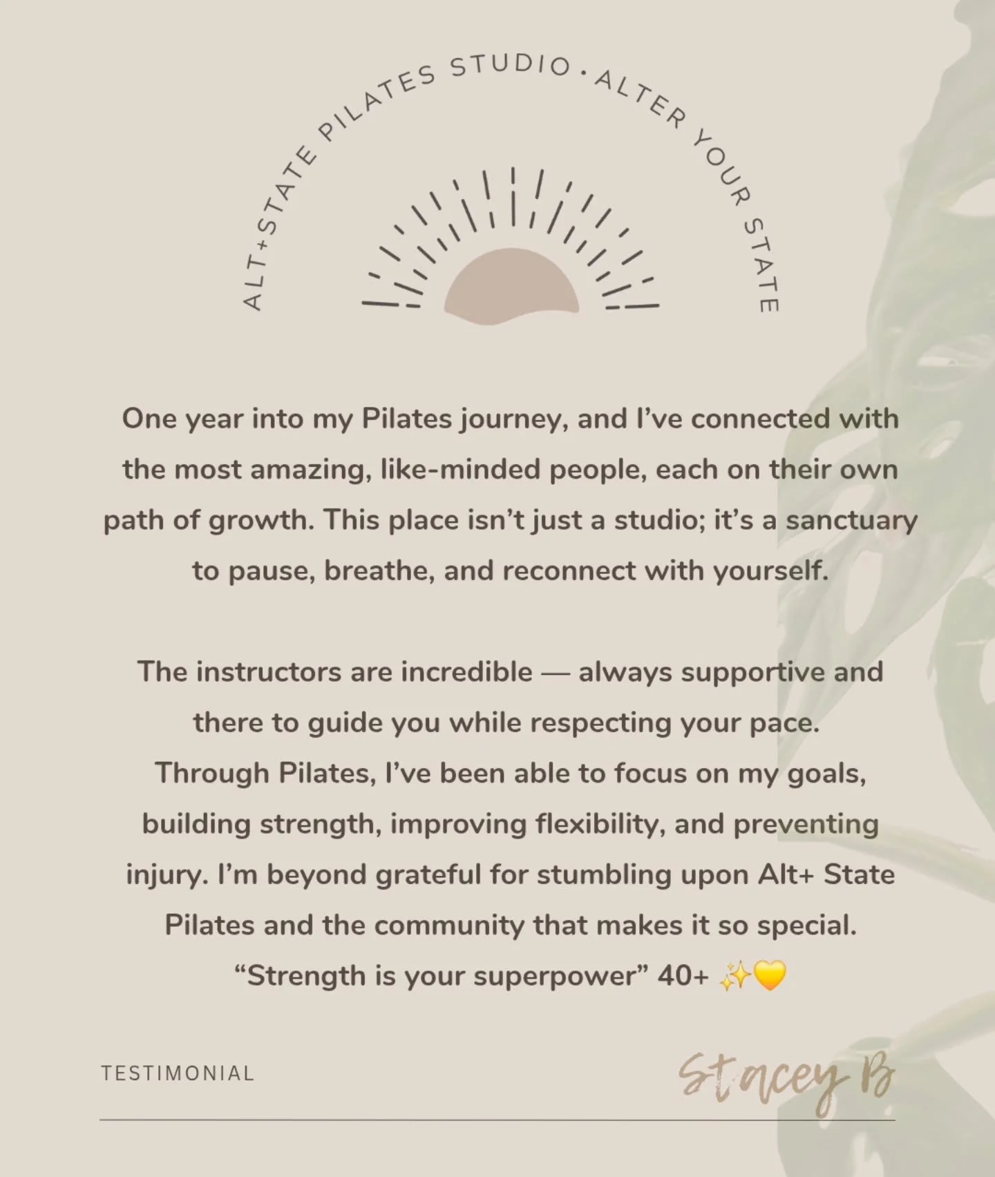&quot;Not just a studio... a place to pause, breathe &amp; reconnect with yourself&quot; 🥹 

#alteryourstate #altstatepilates #movementismedicine