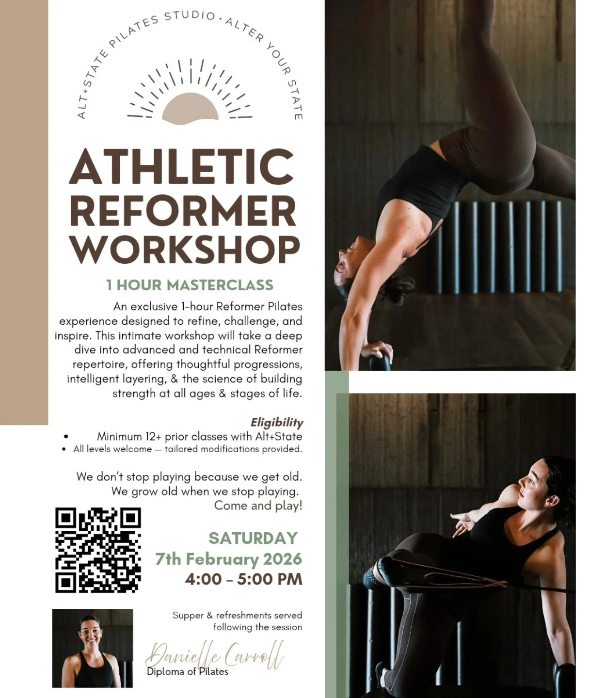 ✨ NEW ✨
Our very first Monthly Pilates Masterclass at Alt+State kicks off Saturday Feb 7 🤎
This is your chance to deep-dive, fine-tune your practice, and leave with a next-level understanding of the method (+ a killer burn 🔥)
Spots are very limited