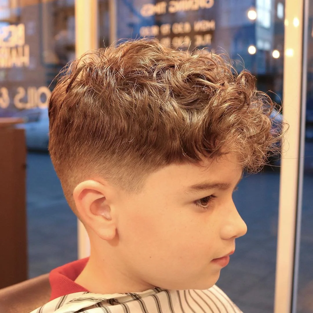 Young boy haircut