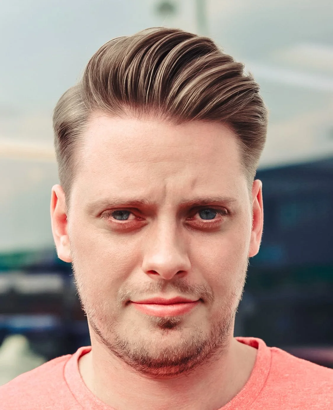 Man with a smart haircut in Southampton