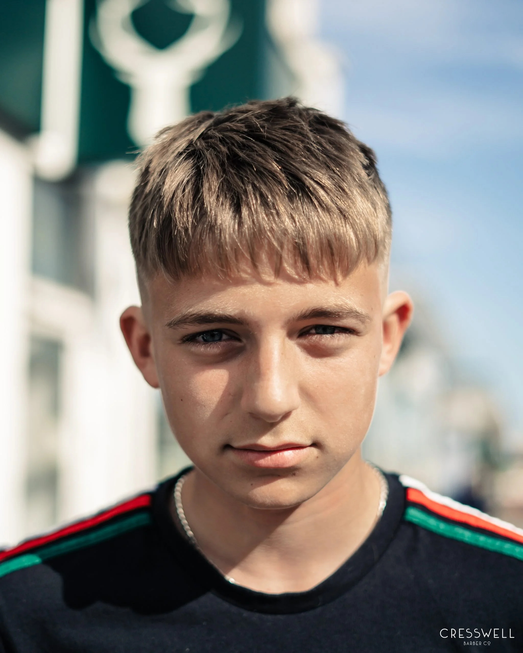 Teenage boy with a new haircut, from Cresswell Barbers in Shirley, Southampton