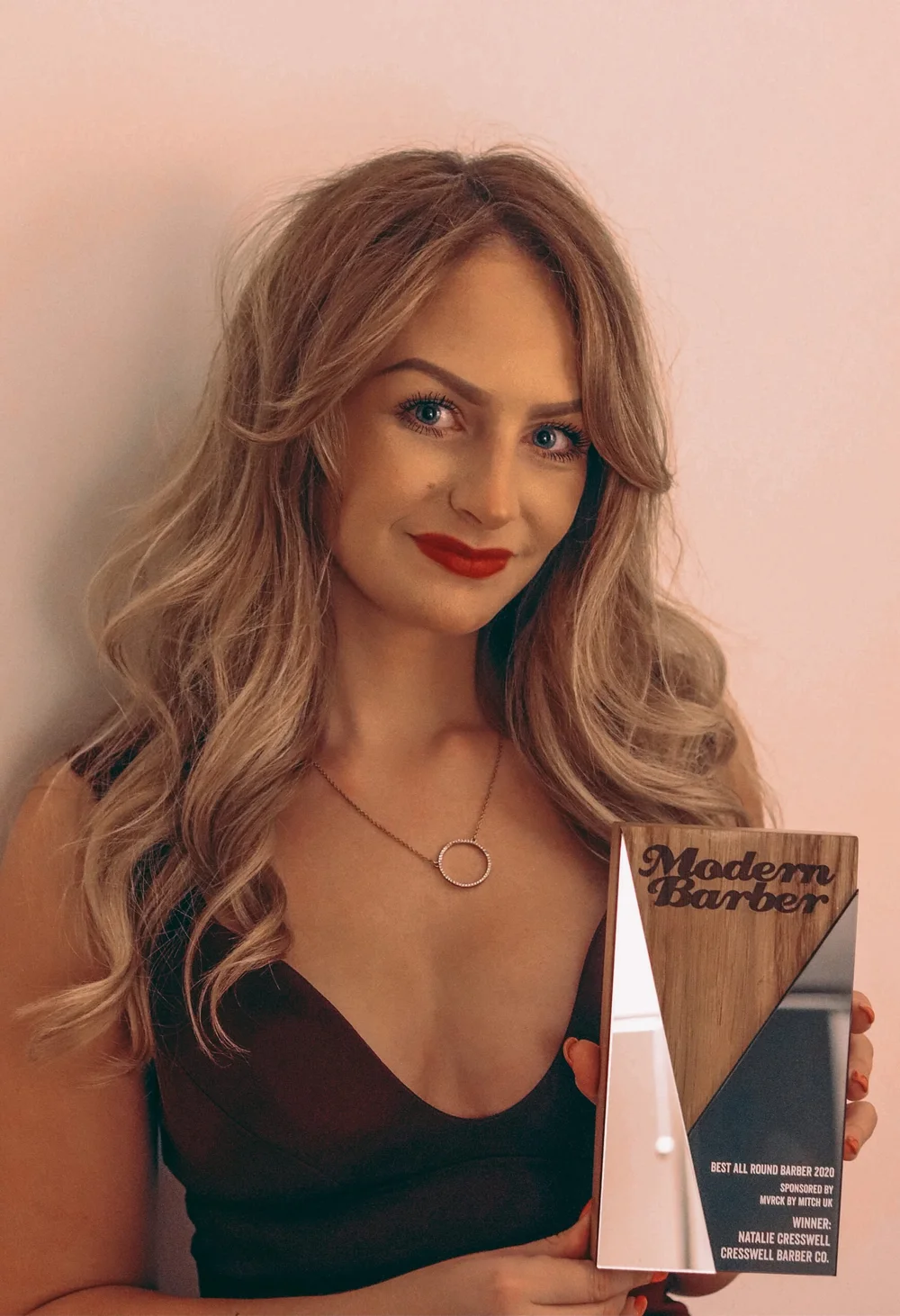 Nat Cresswell with her Modern Barber Award.jpeg