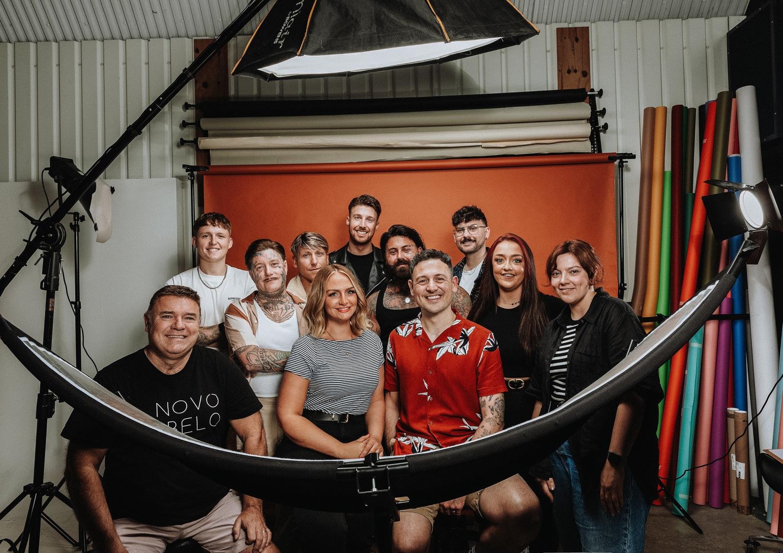 Team picture with Novo Cabelo hair systems