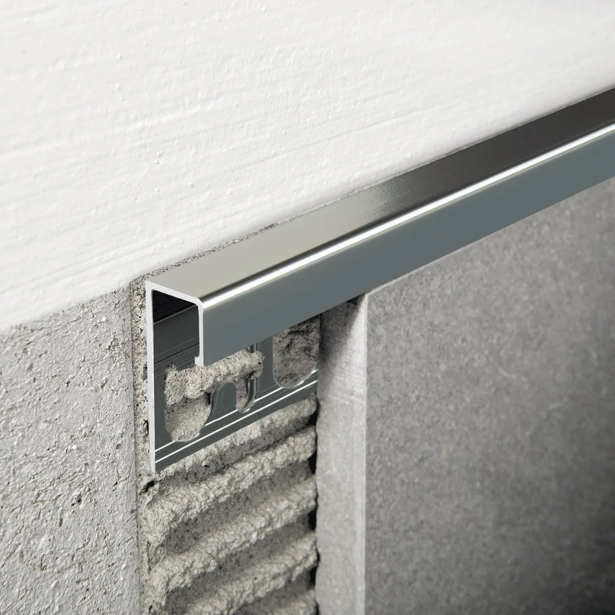 Profilo PROJOLLY SQUARE (PJQSBC) in alluminio brillantato lunghezza 2700mm - vari spessori