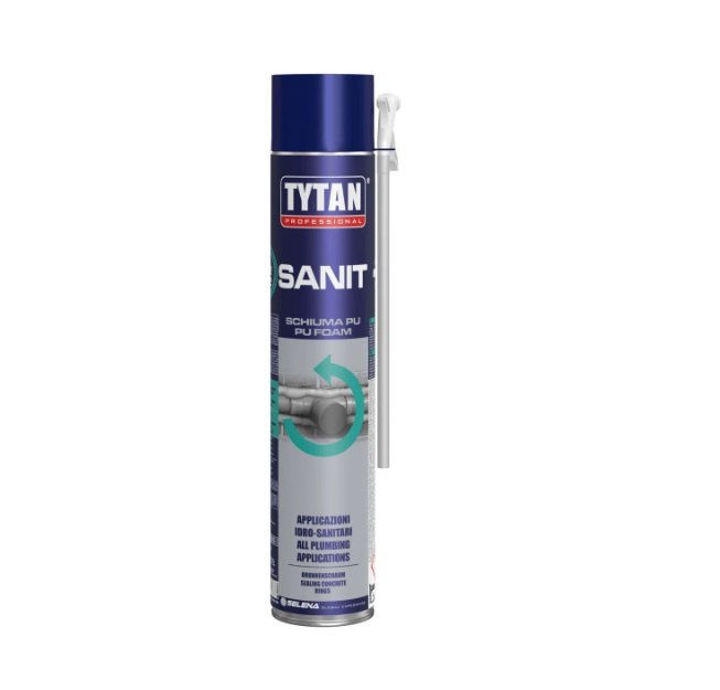 Schiuma Sanit multidirezionale impermeabile 750 ml verde