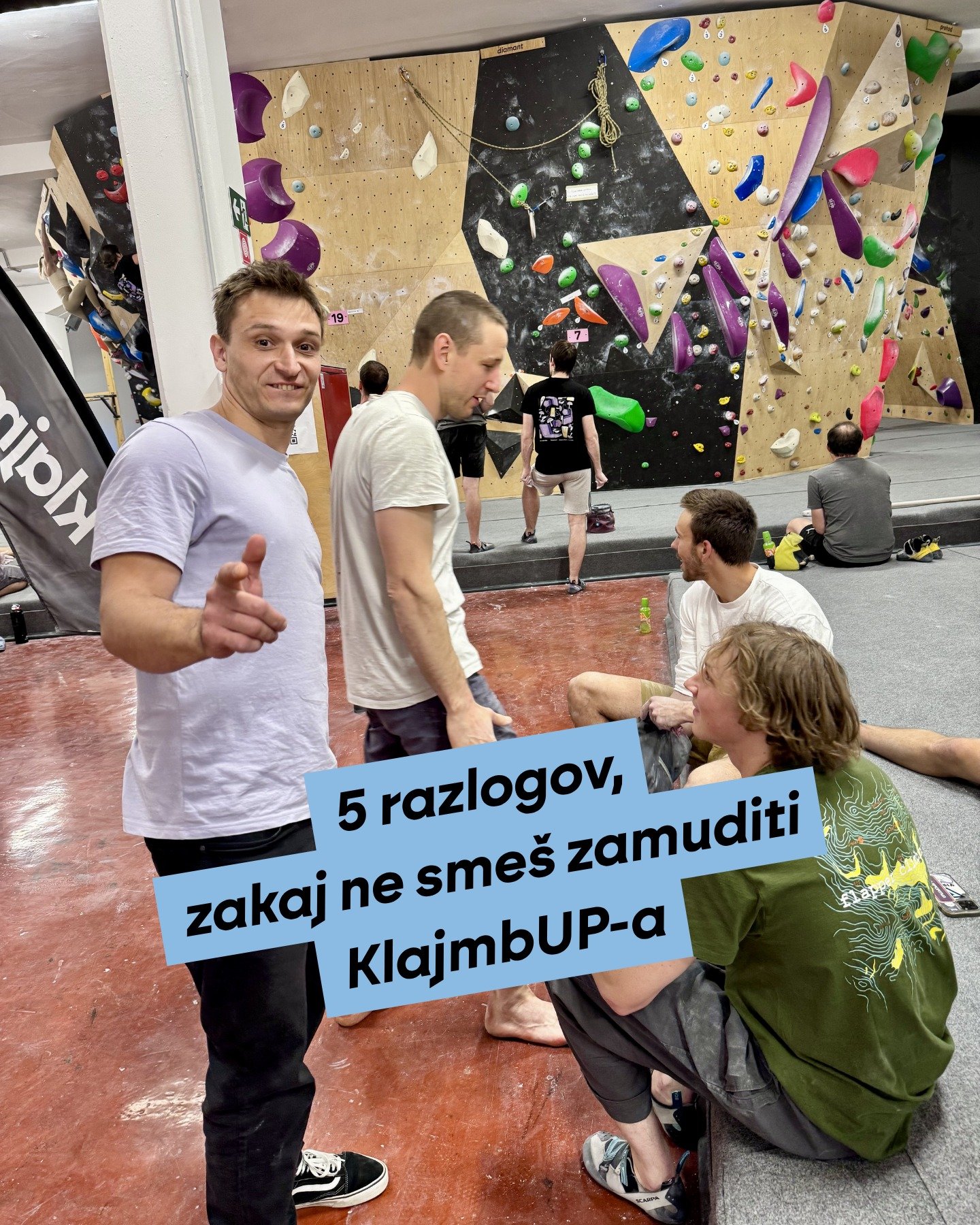 To je samo 5 razlogov, v resnici jih je &scaron;e več. 😎 Se vidimo v soboto od 15. ure dalje! 🔥

#klajmber #klajmbup #plezanjejezakon #plezanje