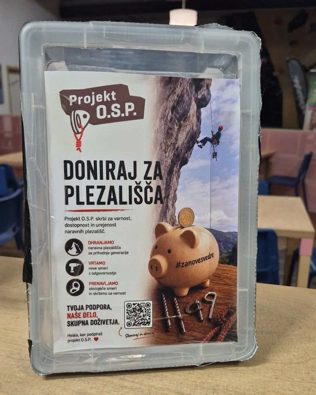 Podpri @projektosp tudi v Klajmberju! 💪

Da plezalci v skali razmi&scaron;ljamo le, kako bomo preplezati tisti crux in ne o tem, če svedri držijo, je zasluga trdega dela prostovoljcev Projekta O.S.P., ki v svojem prostem času skrbijo, da so slovensk