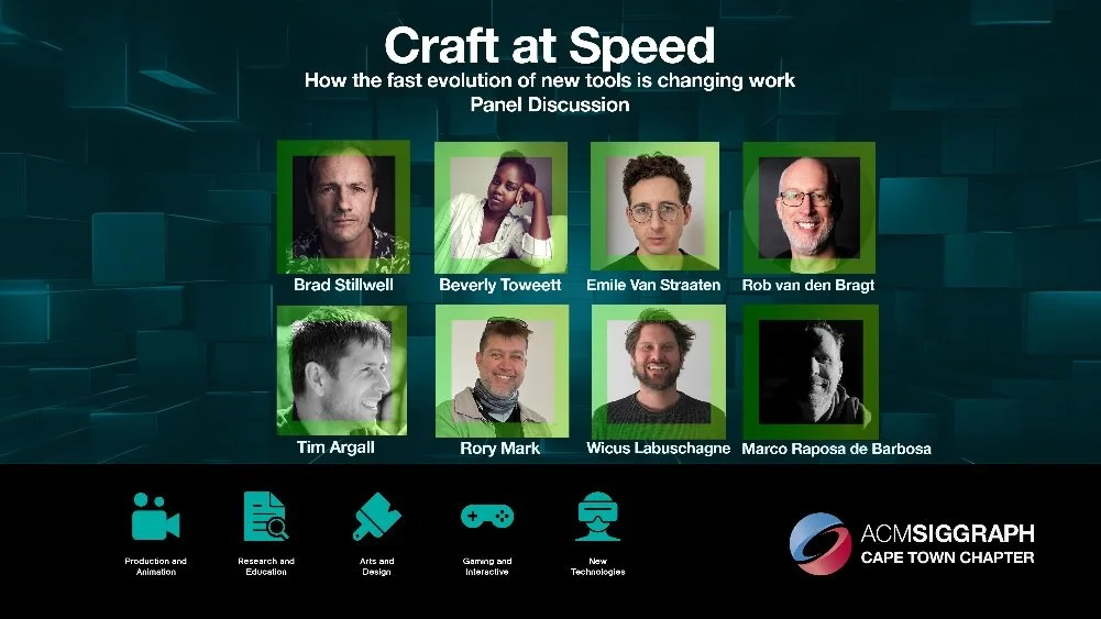 Happy to share that I'll be speaking at &ldquo;Craft at Speed&rdquo; How the fast evolution of new tools is changing the work! Make sure to attend it on September 17.
RSVP: https://capetown.siggraph.org/events/craft-at-speed/