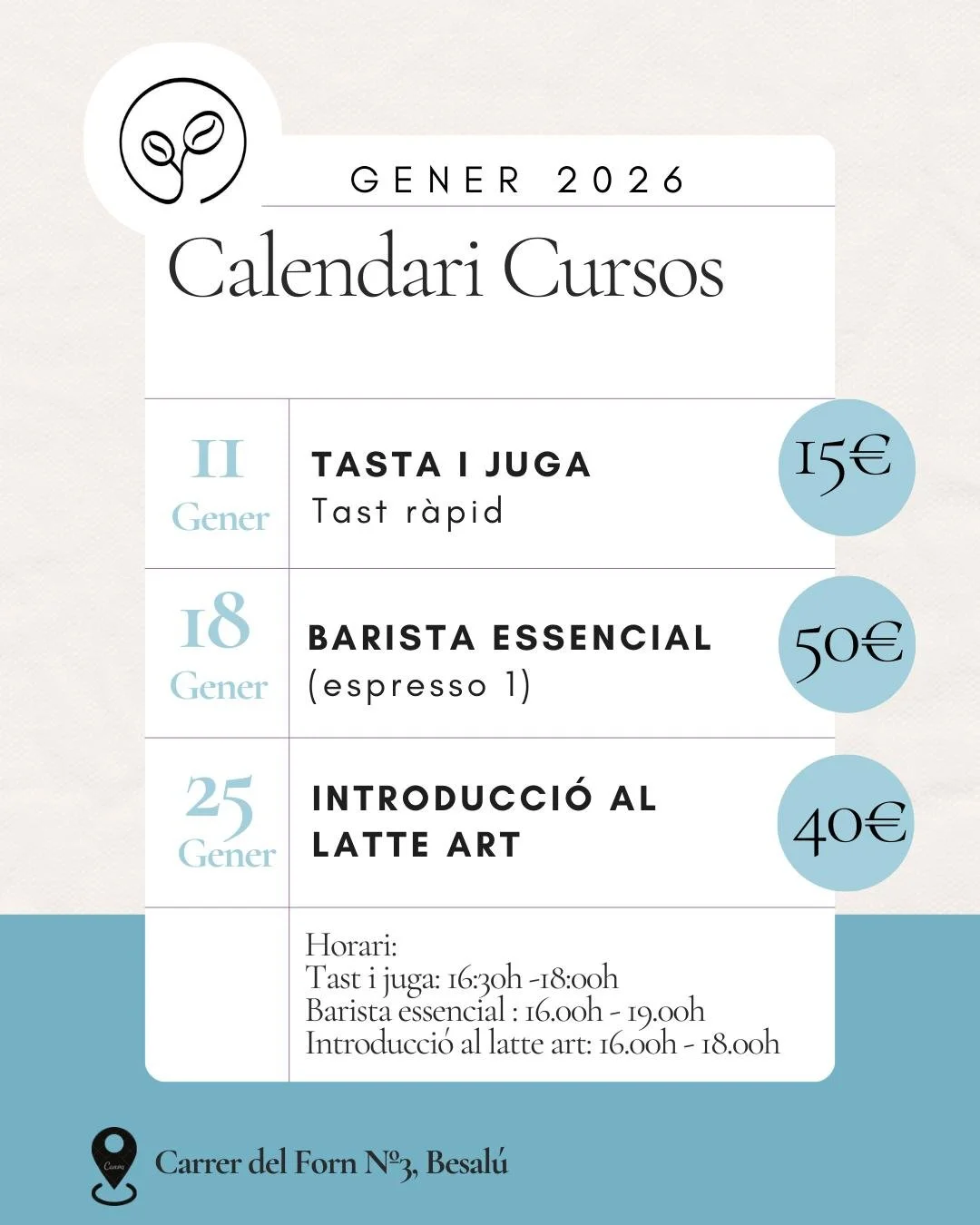 Cursos gener 2026