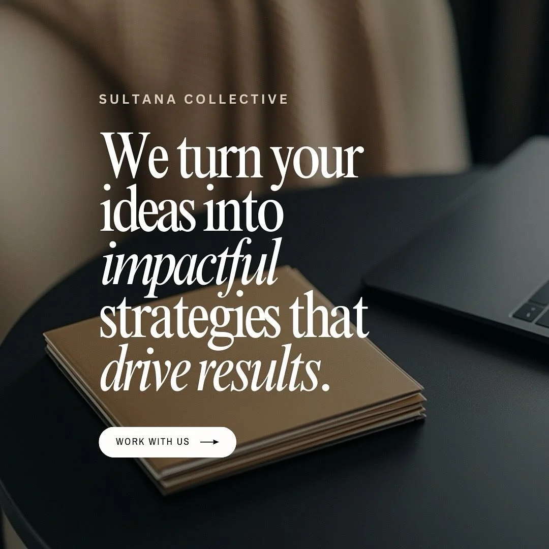 Big ideas deserve bold strategies. ✨ We help you bring them to life in a way that feels authentic, impactful, and totally you. Let&rsquo;s make magic together. #SultanaCollective #BuildYourBrand #MakeItHappen