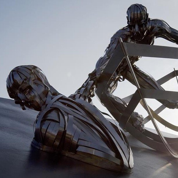 A moment to reflect on those who keep us safe&mdash;no matter the cost. 🌊💙
.
Sam Holland&rsquo;s Royal National Lifeboat Institution Memorial Sculpture was unveiled on 3rd of September 2009 by HRH Duke of Kent and serves as a source of inspiration 