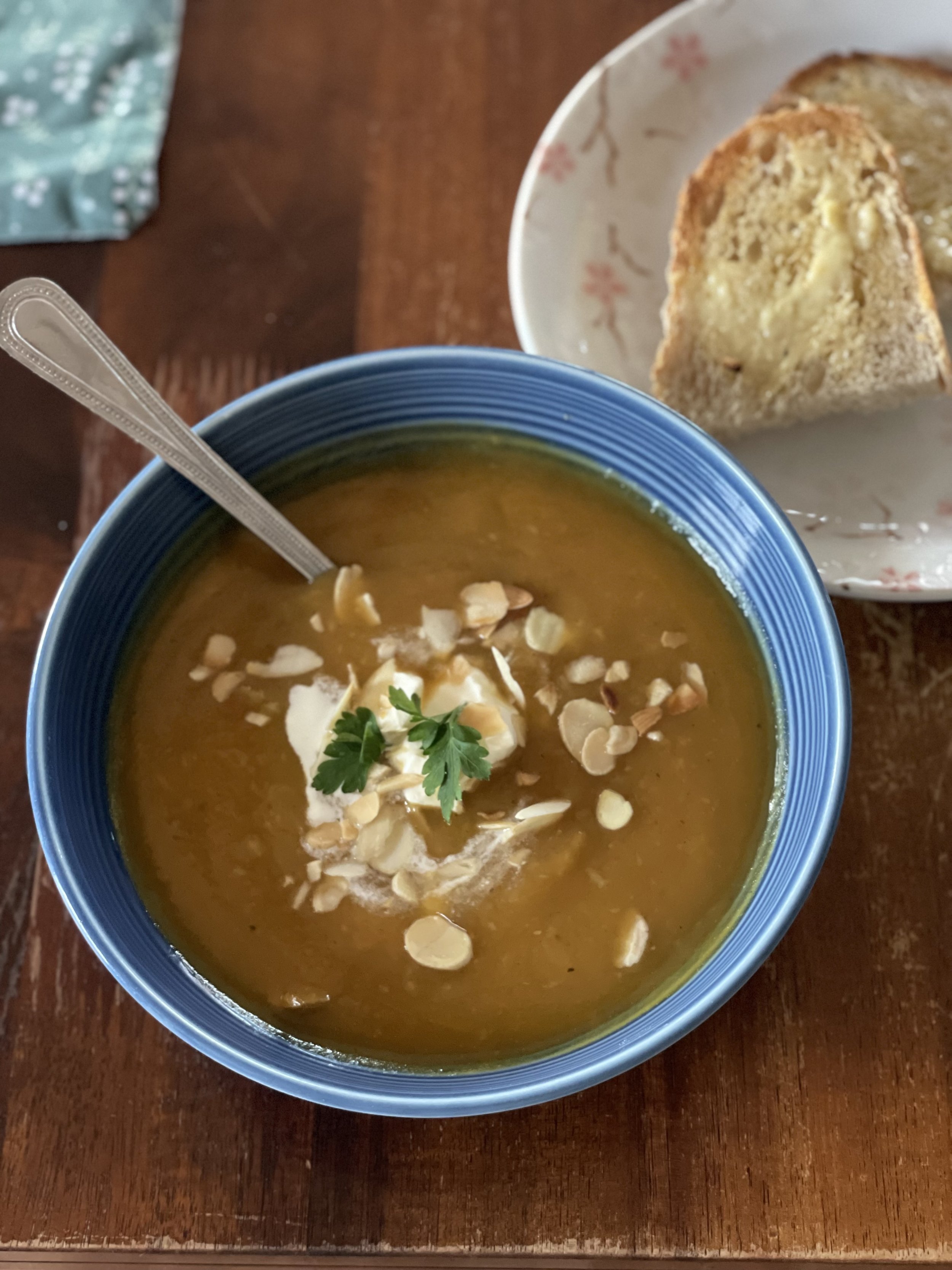 Sweet potato soup with ginger and chilli