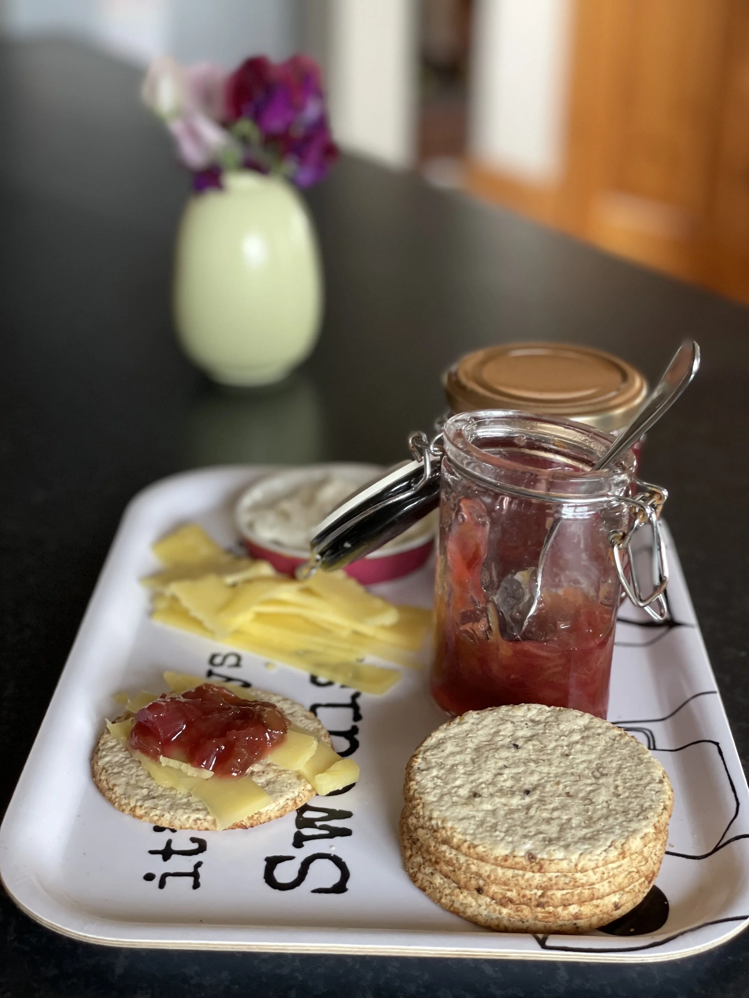 Rhubarb and ginger jam