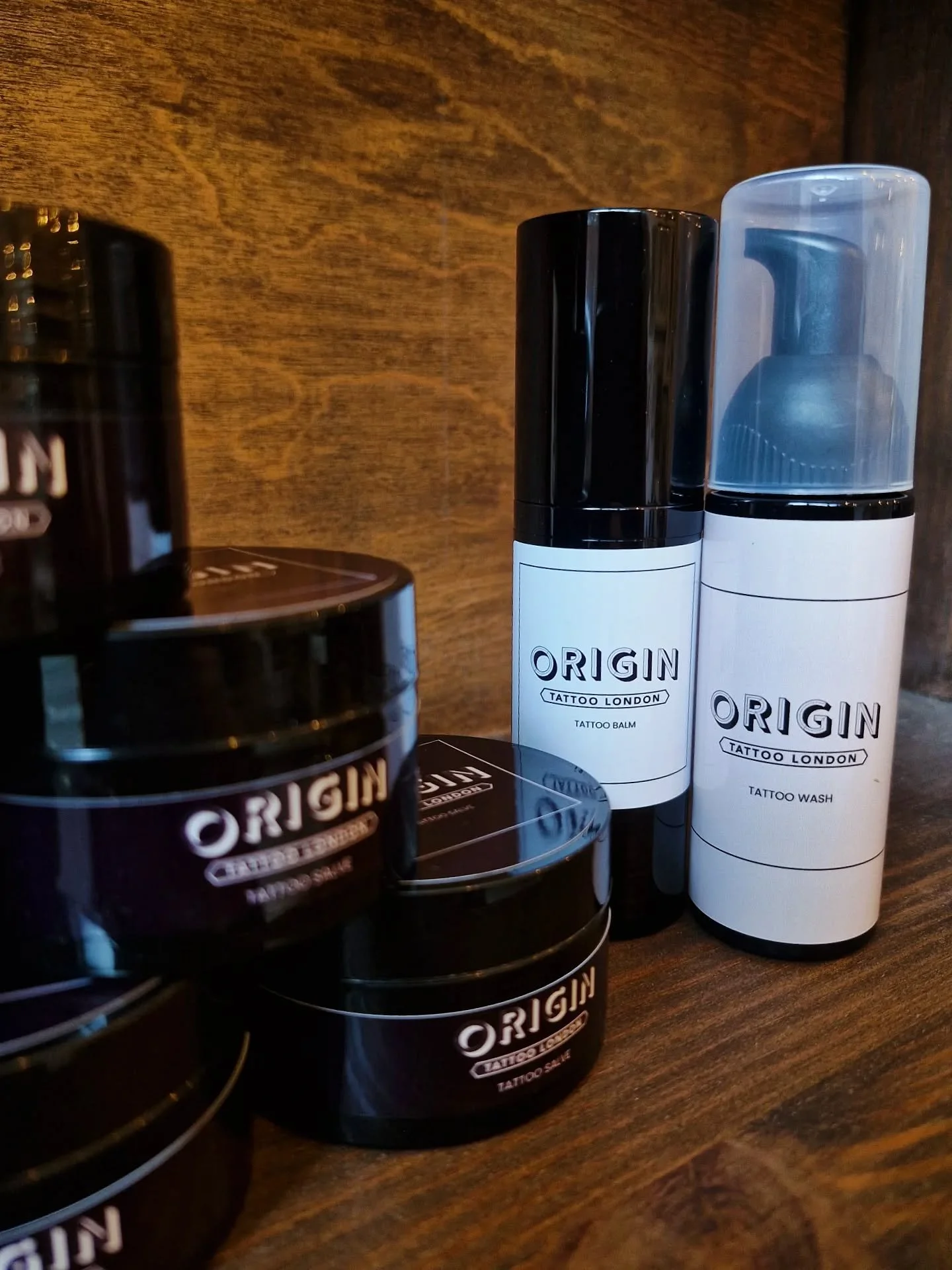 ✨️AFTERCARE✨️

Post tattoo, aftercare is a hugely important step in ensuring you get the best out of your tattoo. We offer a wide range of Tattoo Aftercare products, including washes, salves and balms to suit every skin type.
All our products are VEG