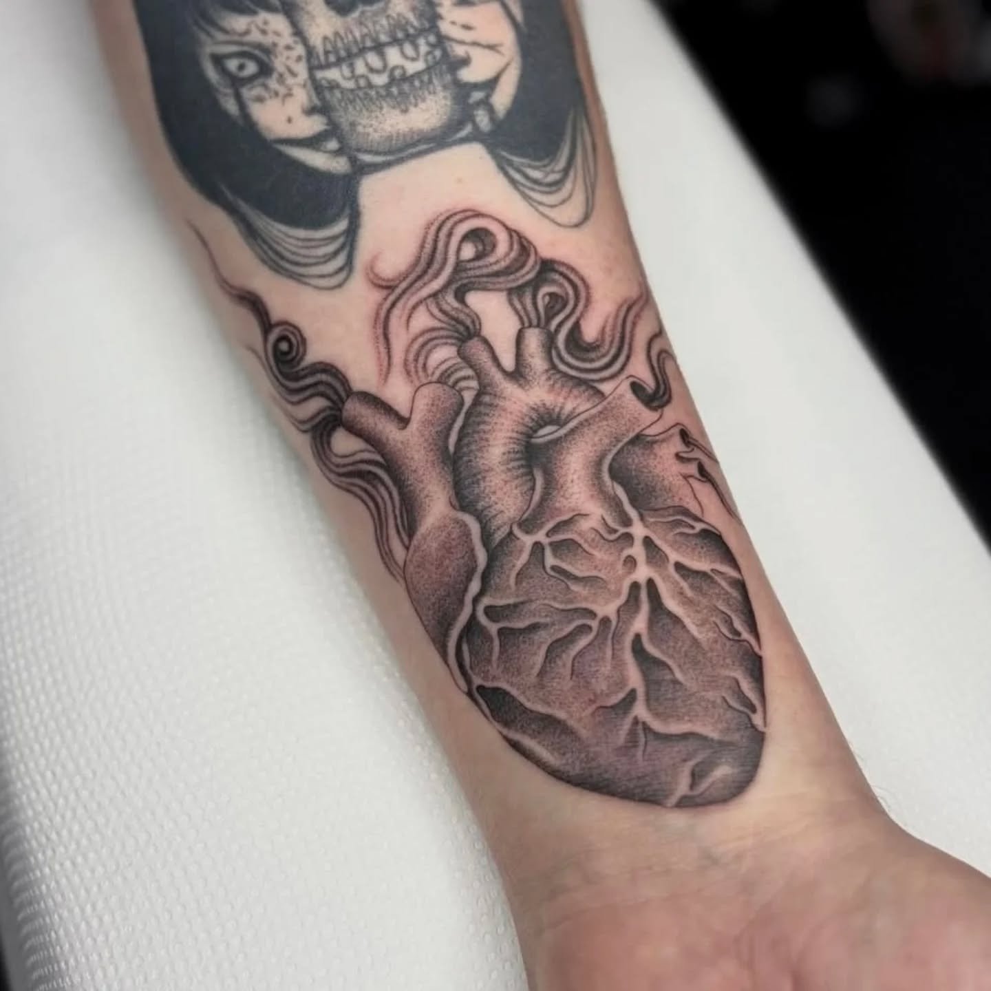 Flaming Heart ❤️&zwj;🔥
By Resident @thepoppymoon 
Bookings@origintattoolondon.com