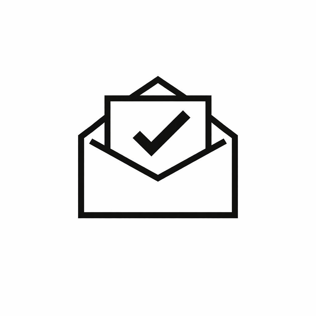 Icon of an email or message envelope with motion lines indicating movement.