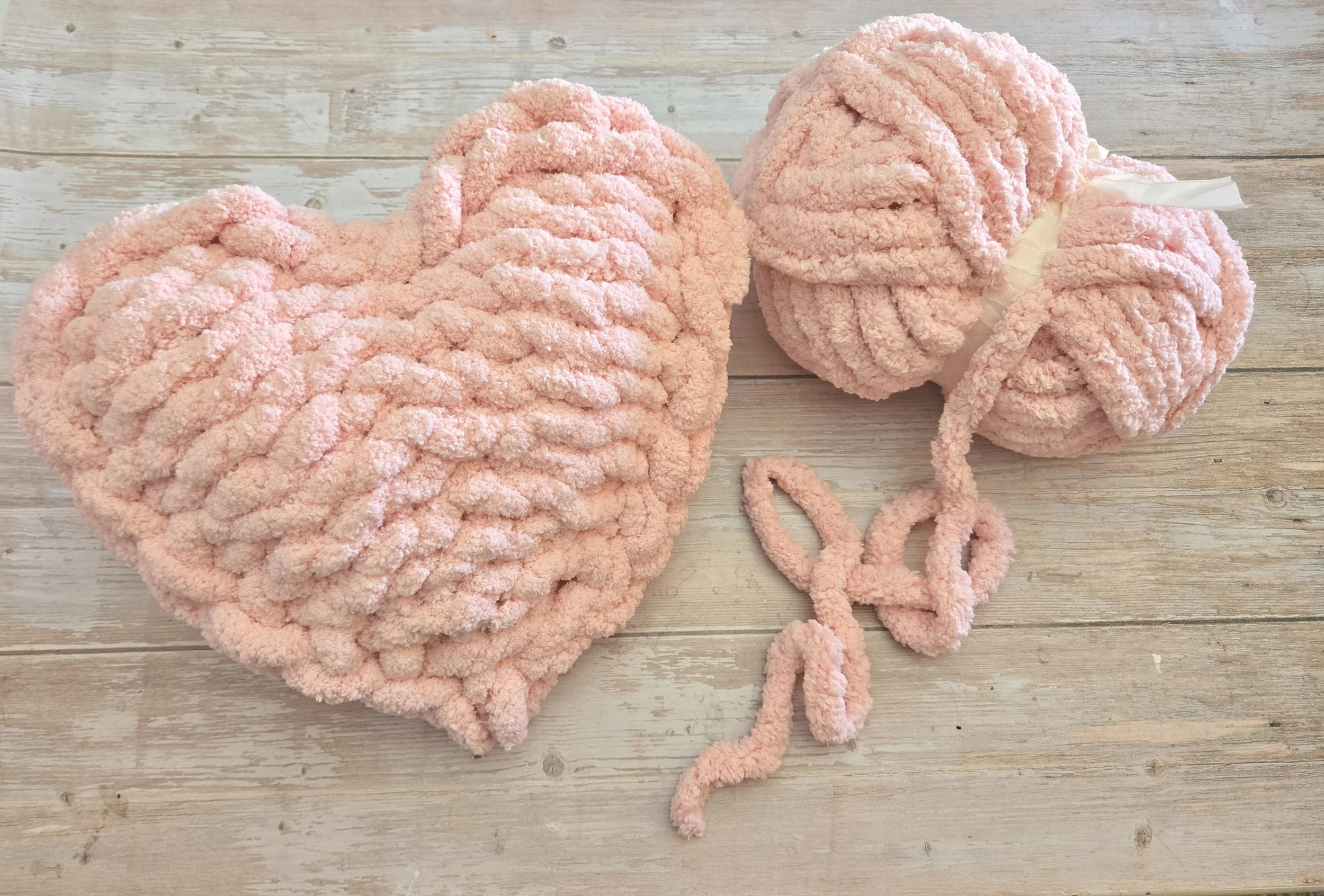 Hand Knit Heart Pillows