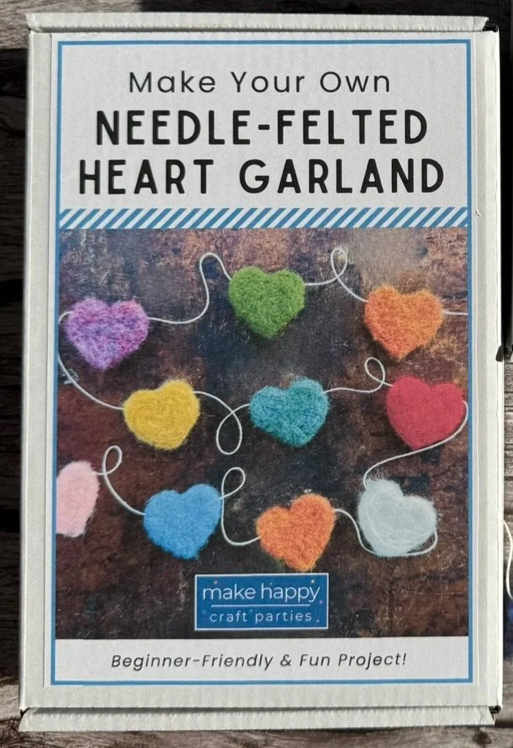 Needle Felted Heart Garland Craft Kit