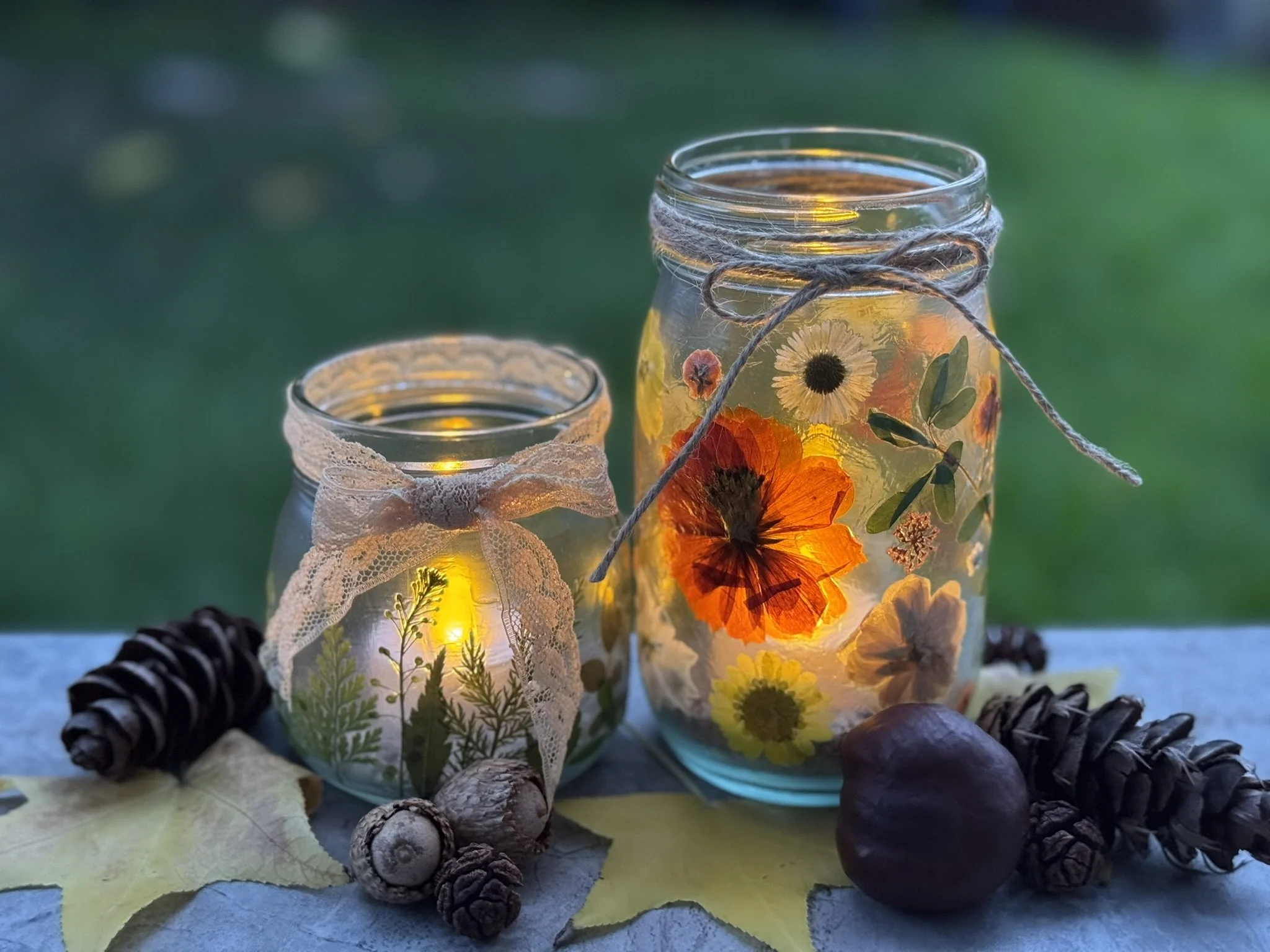 Pressed Flower Lanterns