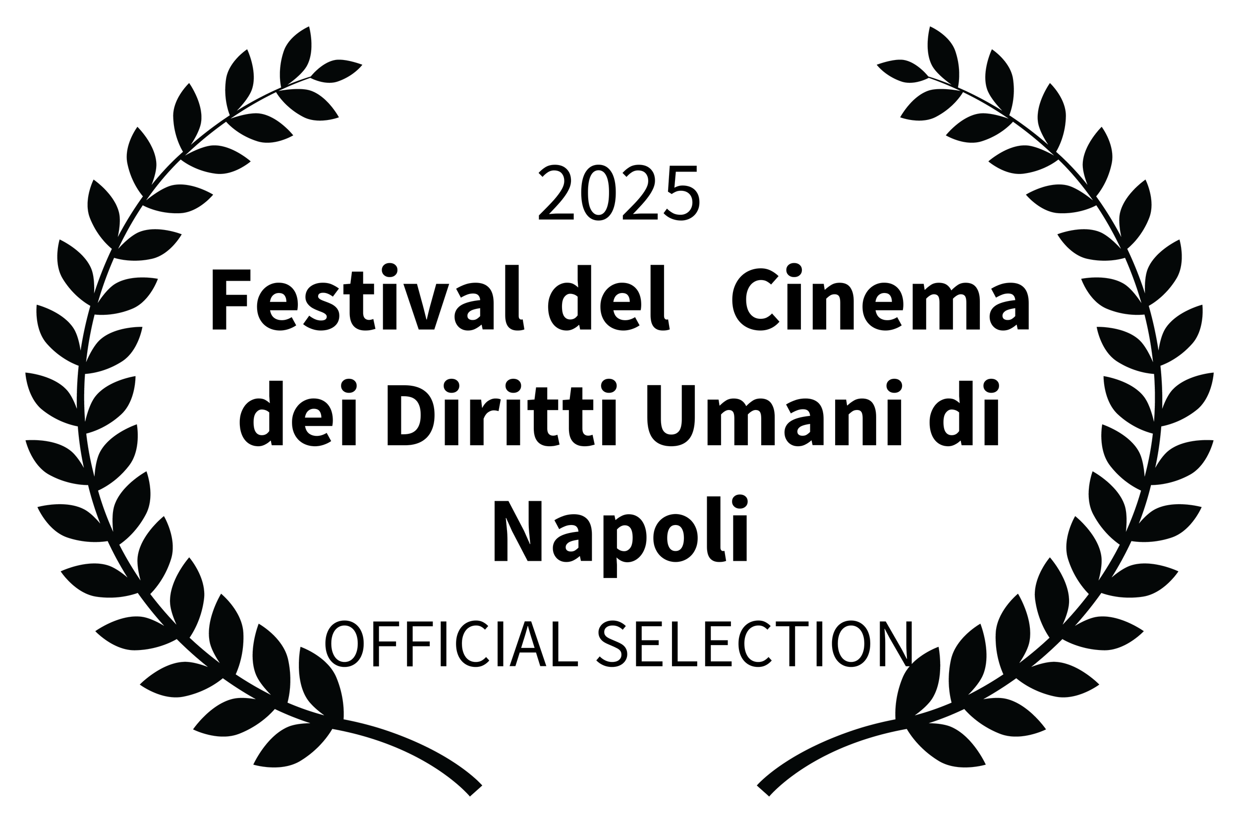 2025-FestivaldelCinemadeiDirittiUmanidiNapoli-OFFICIALSELECTION black on white.png