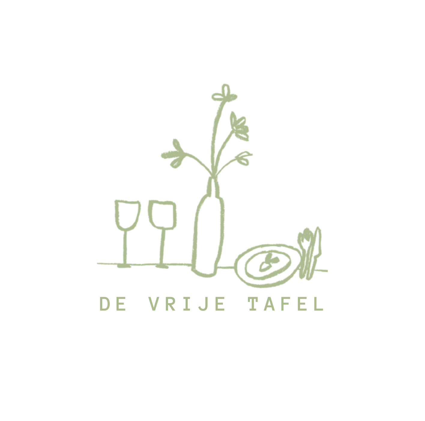DE VRIJE TAFEL LOGO WIT-GROEN vierkant.png