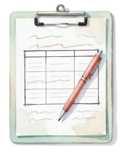 Image of a clipboard for showing symbolic relapse prevention planning for mental health worksheet