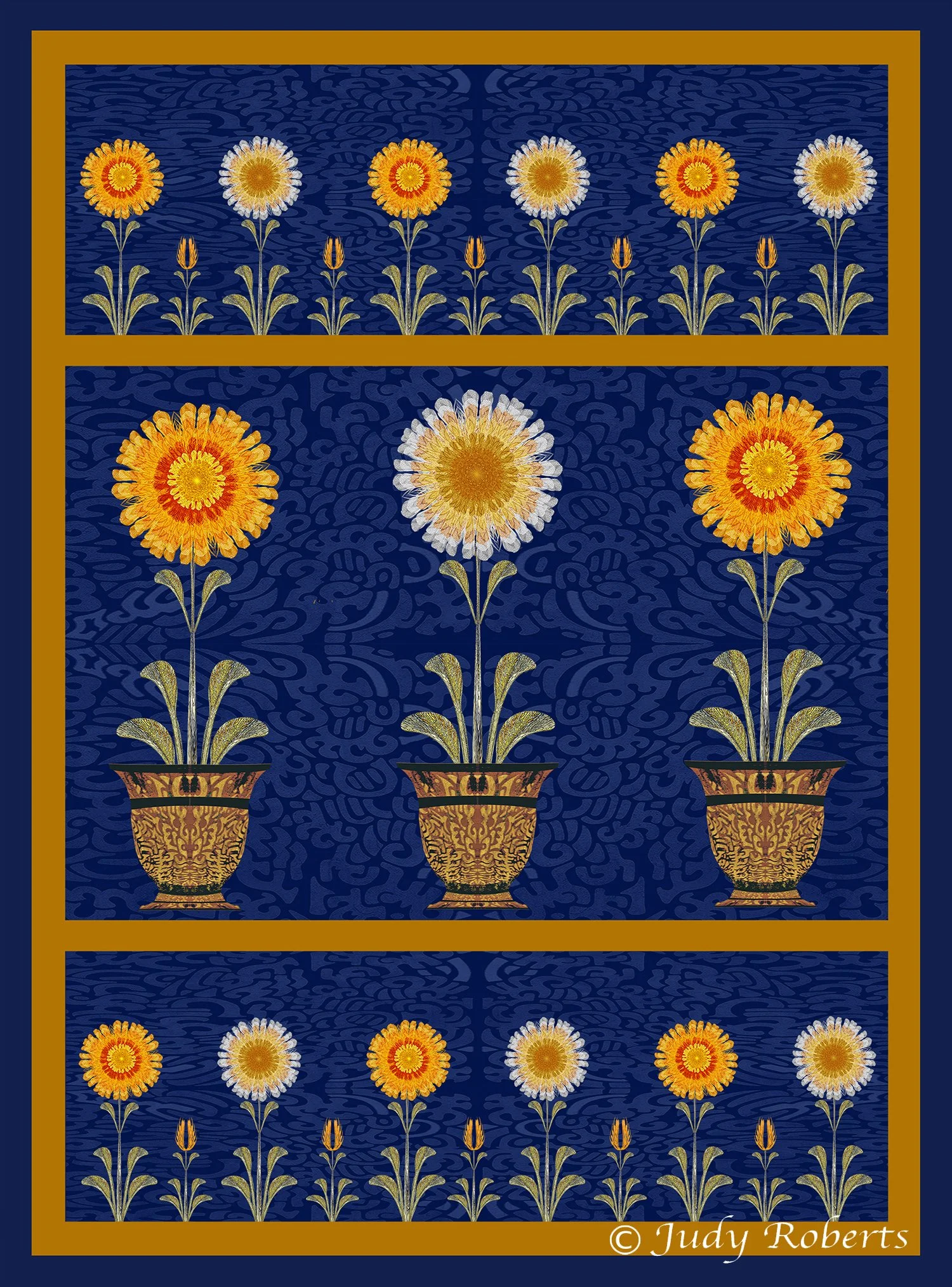 CR - SMALL - Daisy2in pots on blue .jpg