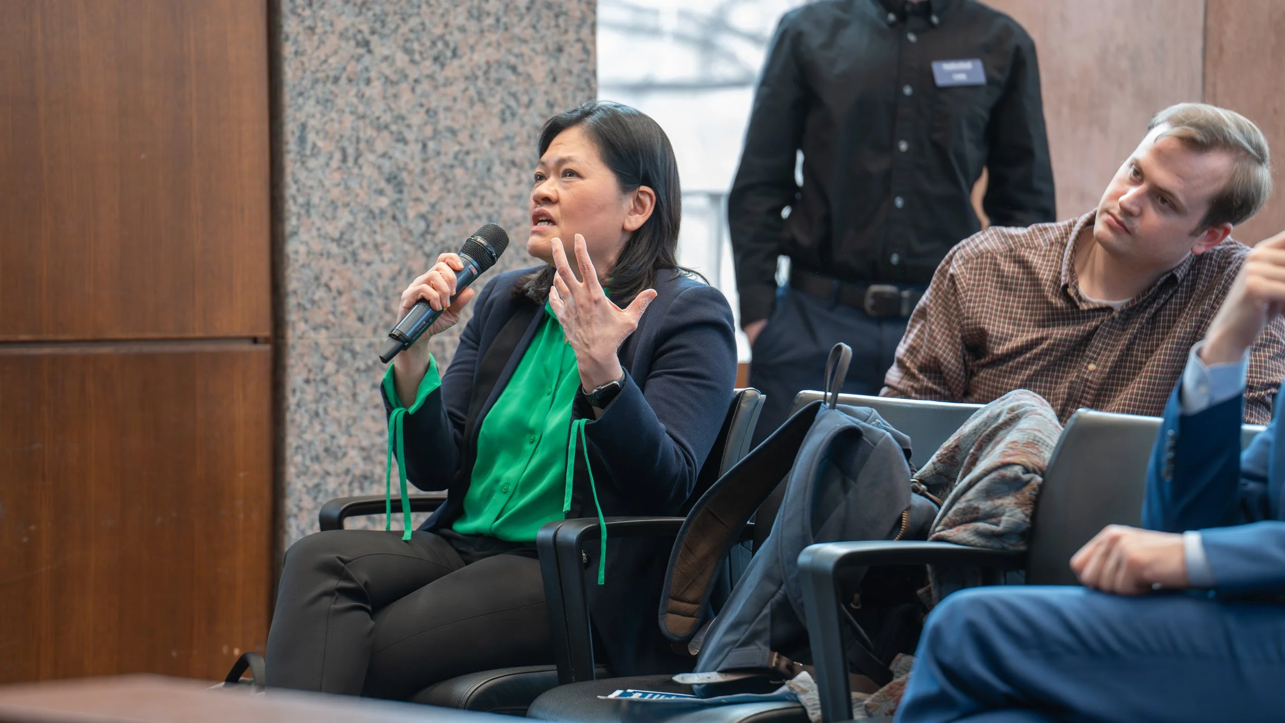 CGL Director Professor Lynette Ong offers comments to the panel