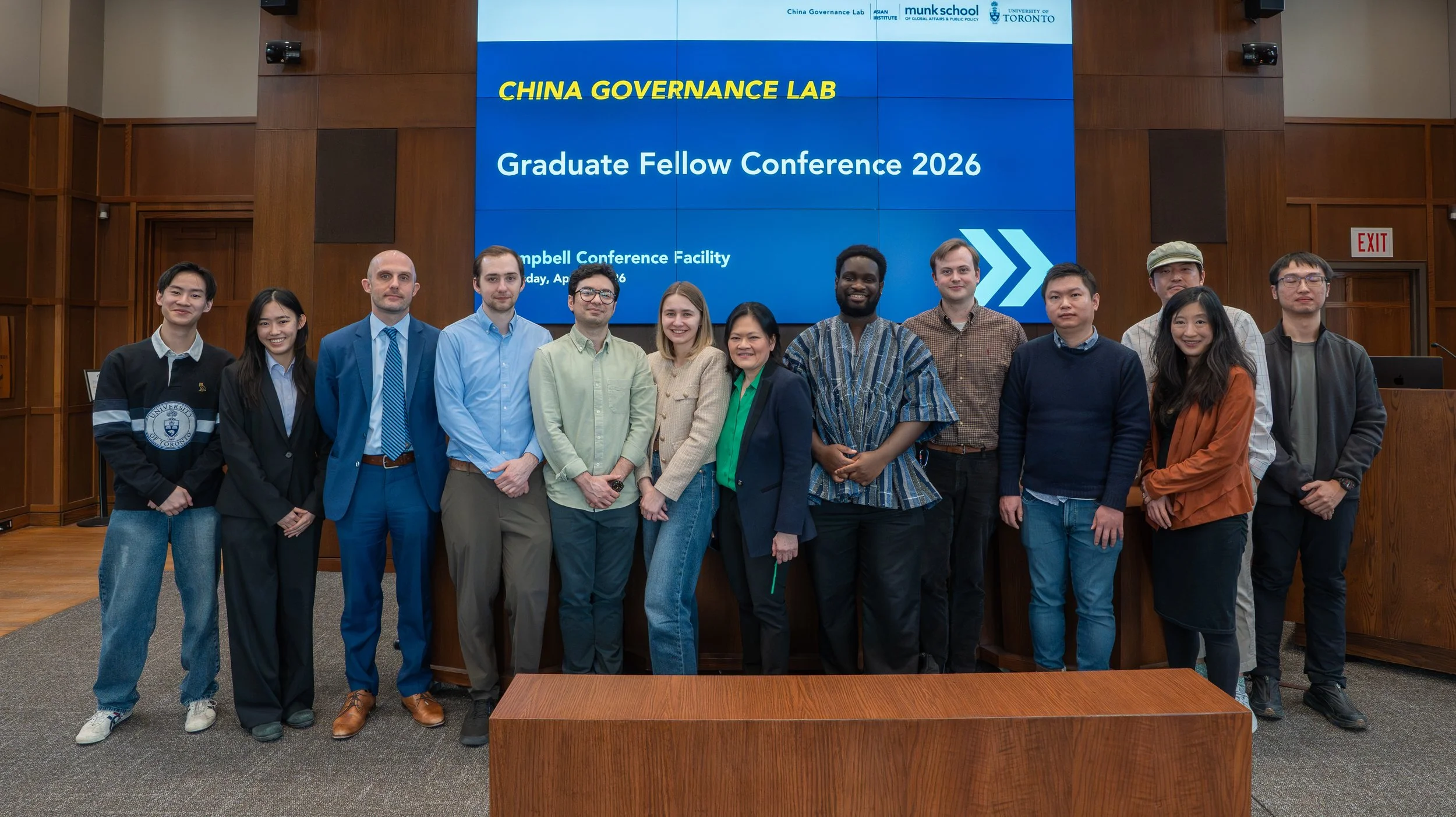 Graduate Fellows, CGL Director Professor Lynette Ong, Speakers Joseph Torigian and Eva Dou, CGL research associates and post-doctoral fellow. 