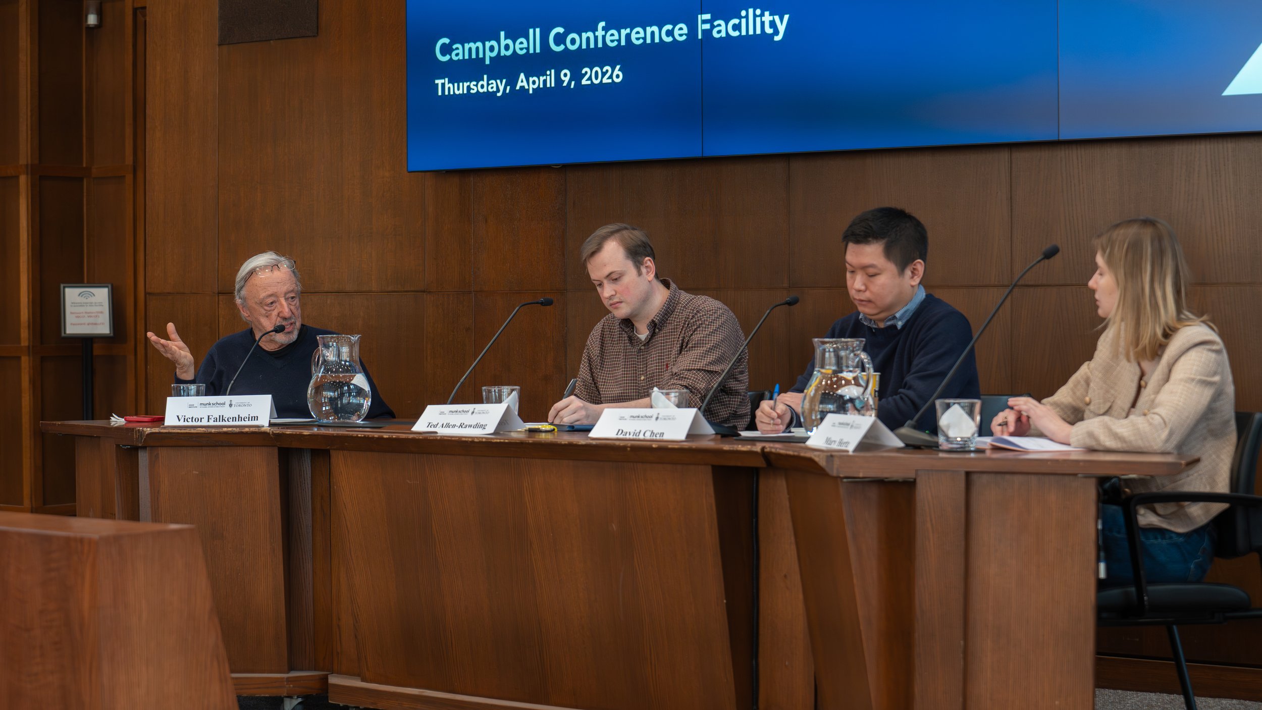 Chair and Discussant Professor Victor Falkenheim offers comments to the panel