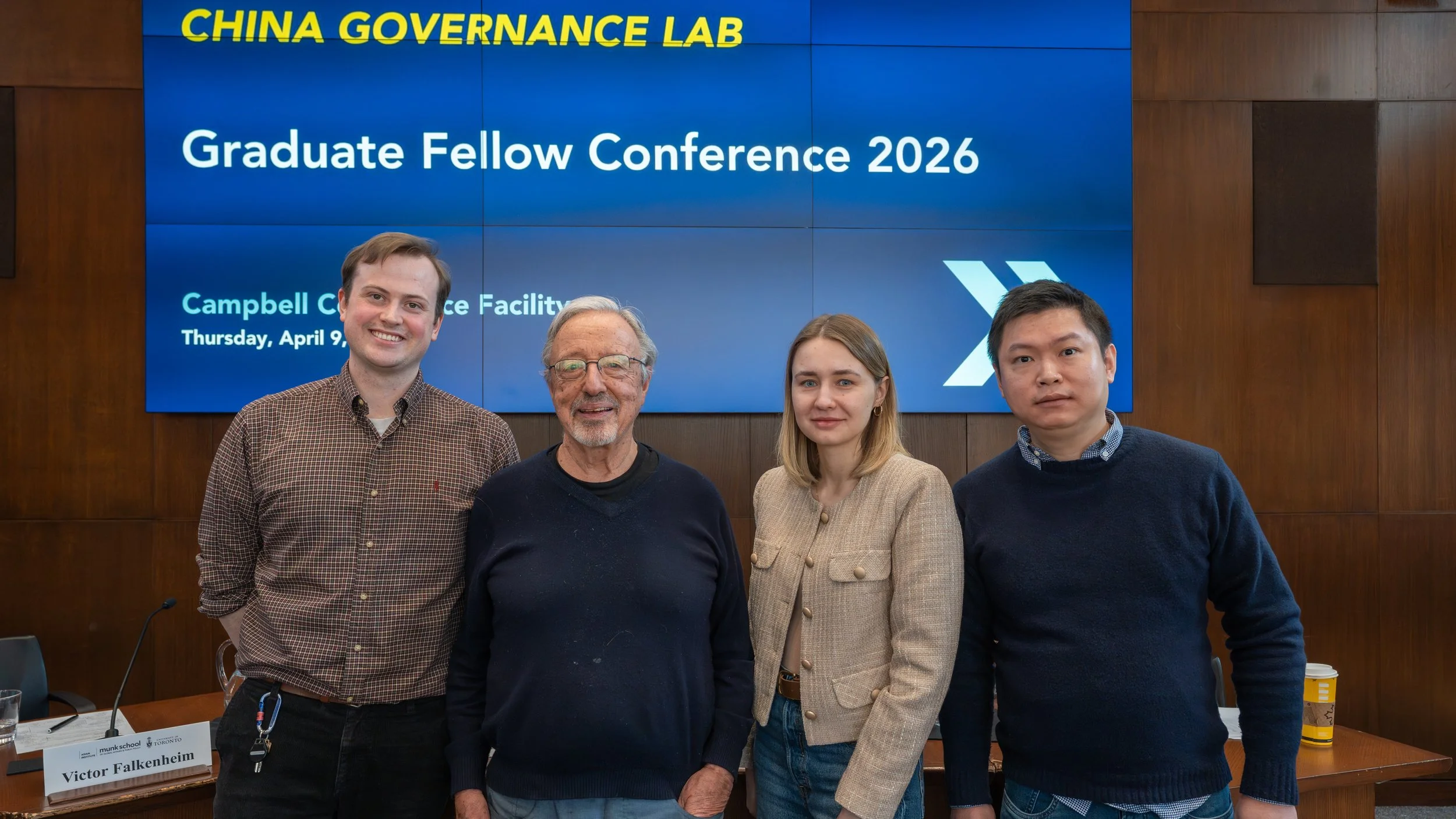 Panel 1: (From L to R) Ted Allen-Rawding, Professor Victor Falkenheim, Mary Hertz, David Chen