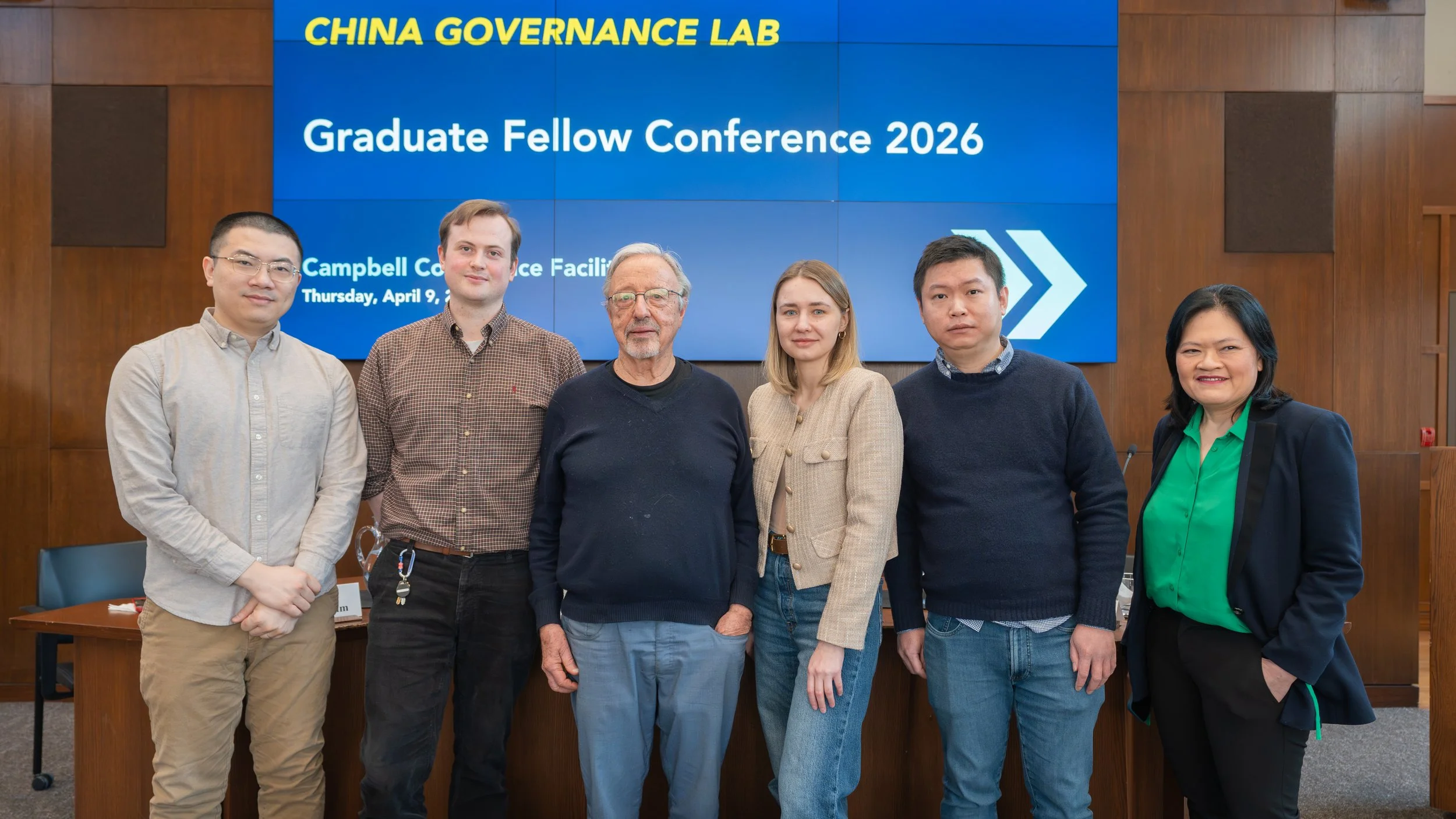 Graduate Fellows, Panel Chair Professor Victor Falkenheim, CGL Director Professor Lynette Ong and Professor Shengqiao Lin