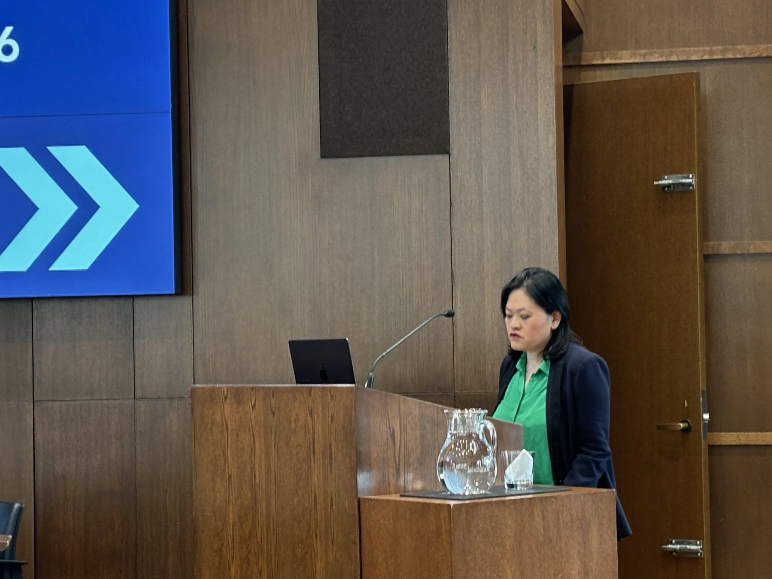Professor Lynette Ong, Director of the Lab, gives opening remarks for the Conference