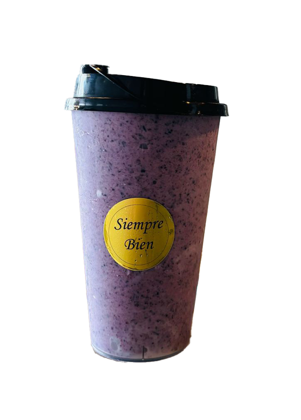 #9 MORA EXPLOSIVA - 
Mora Azul, Platano, Miel, Leche, Yogurt