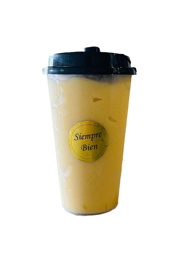 #6 MANGO TROPICAL 
- Mango, Piña  Crema de Coco, Jugo de Piña, Miel, Yogurt