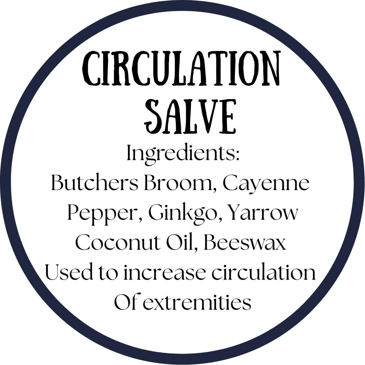 Circulation Salve 1/2 Ounce