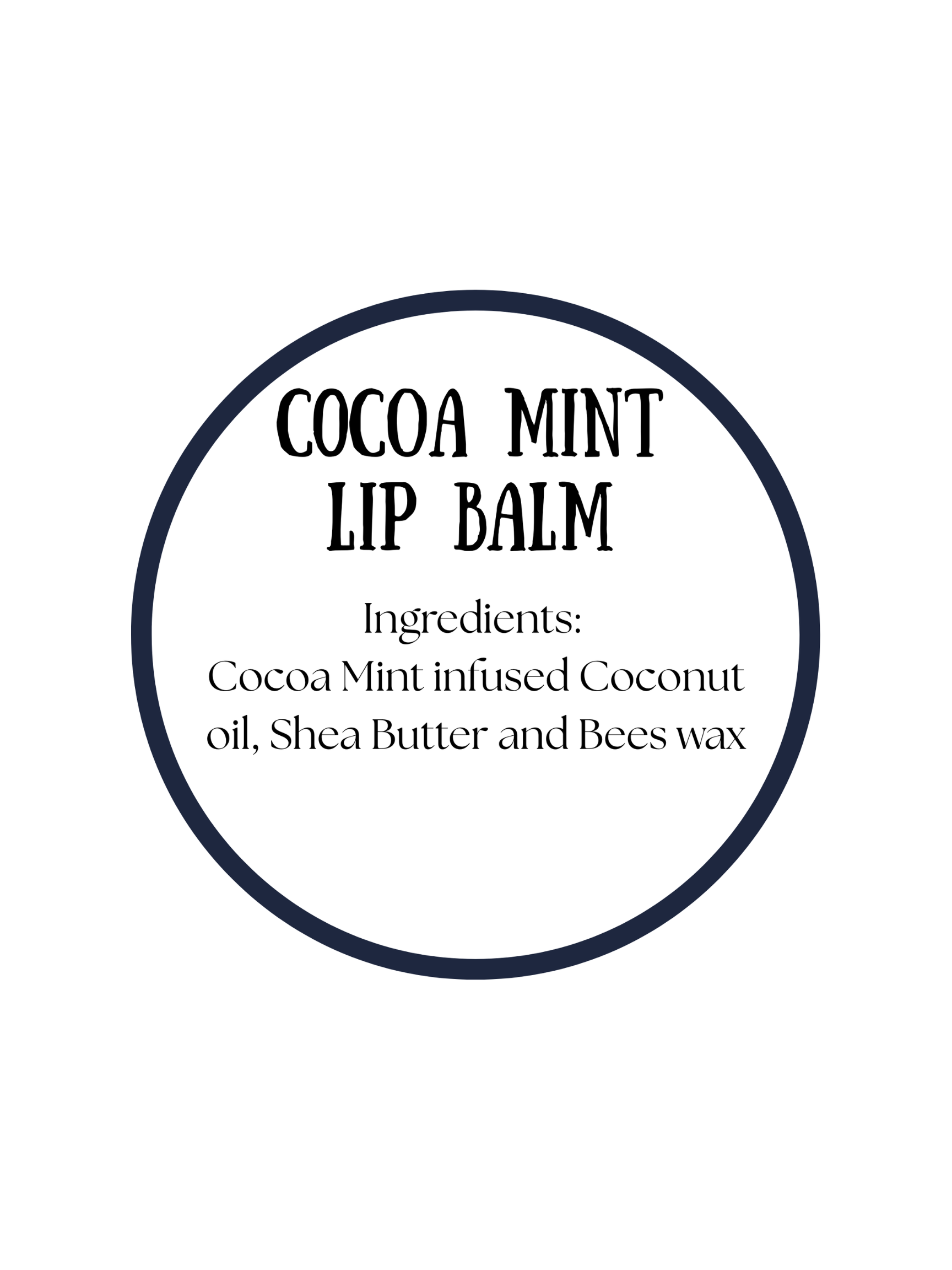 1/2 ounce Cocoa Mint Lip Balm