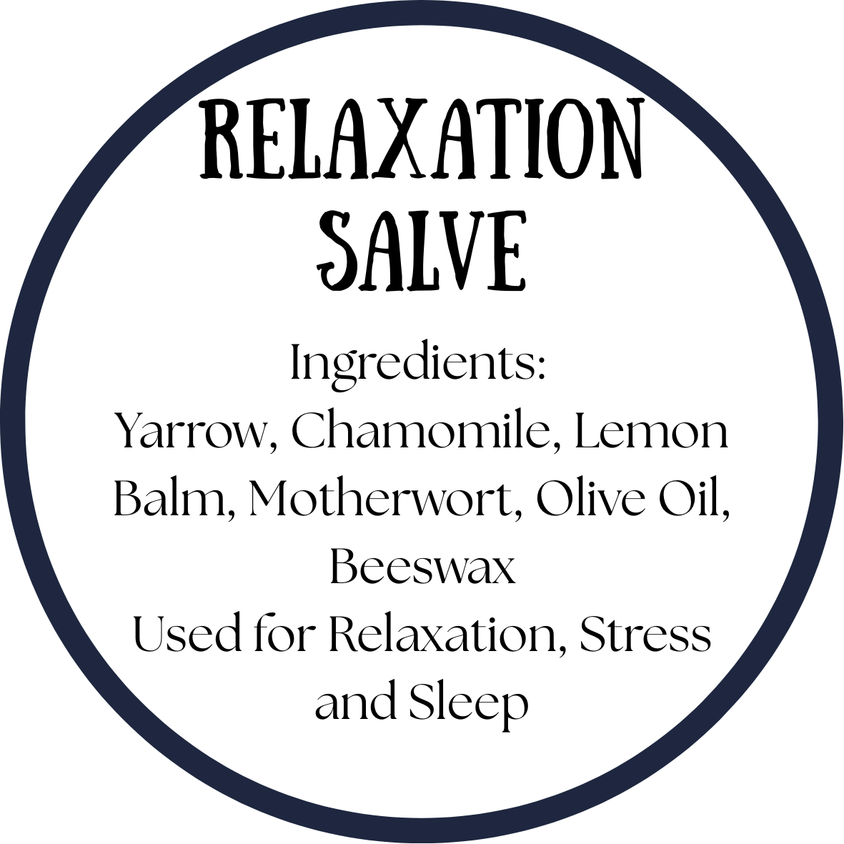 Relaxation Salve 4 Ounce
